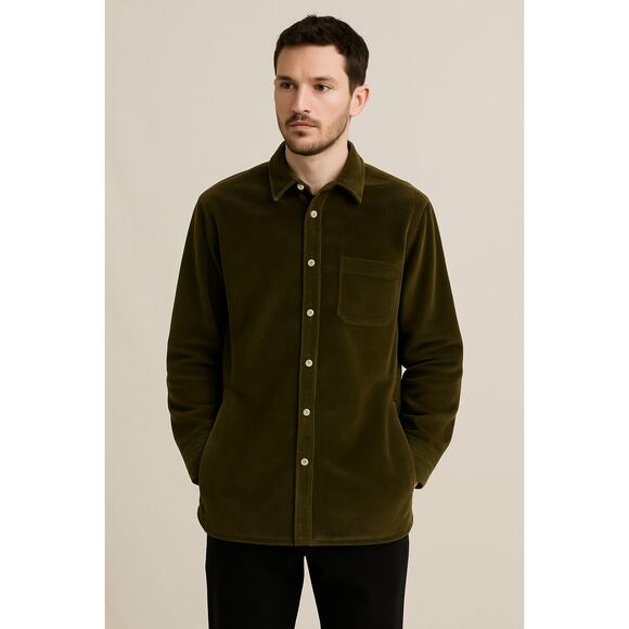 De Bonne Facture Other - De Bonne Facture Corduroy Shacket – Made in France – 100% Cotton – Olive Green